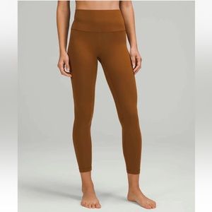 NWT Lululemon Align HR 25 inch Nulu pant leggings copper brown 14